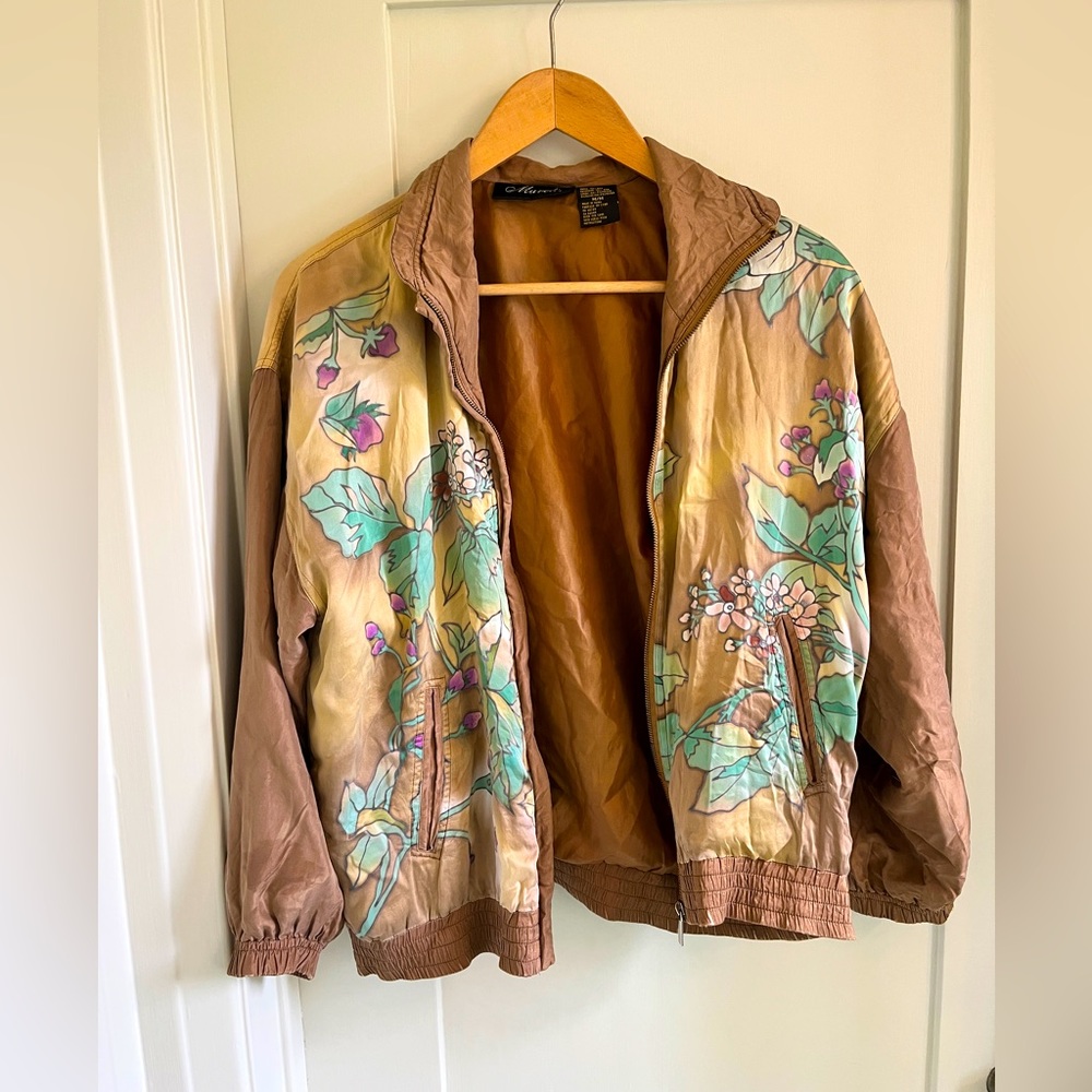 VINTAGE 80s Mureli Silk Jacket